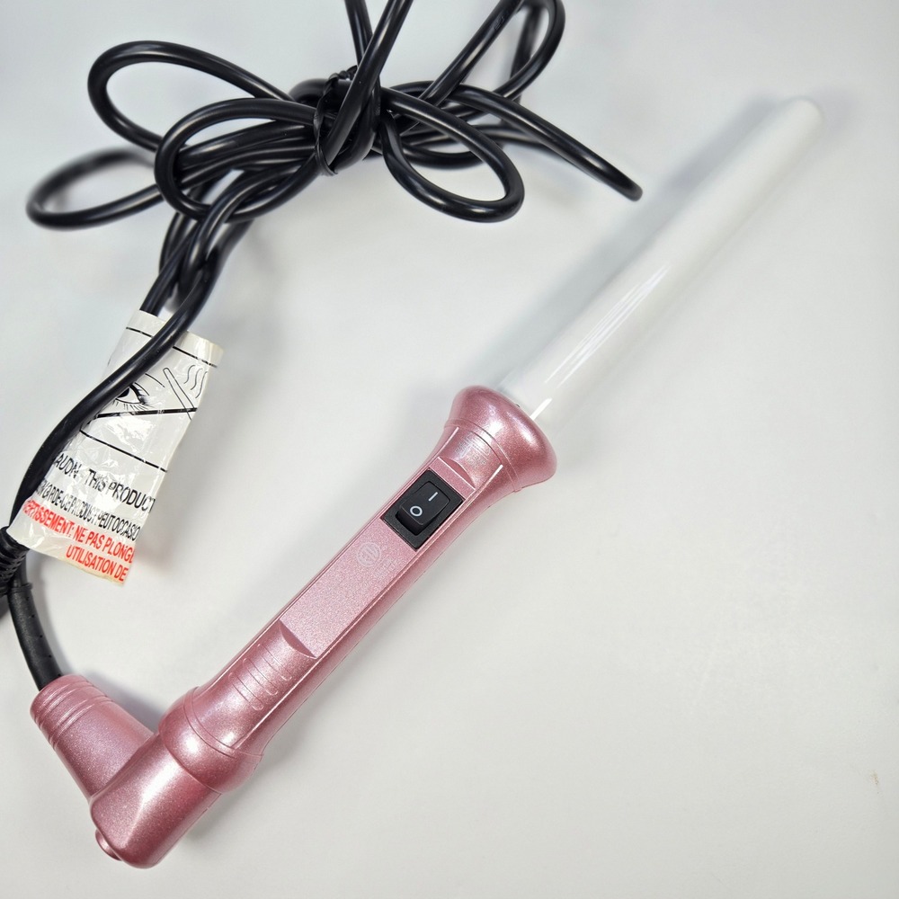 Bellezza Ceramic Curling Wand Clipless Hair Curler BZA-CIC-10GPIN‎ Dual Voltage
